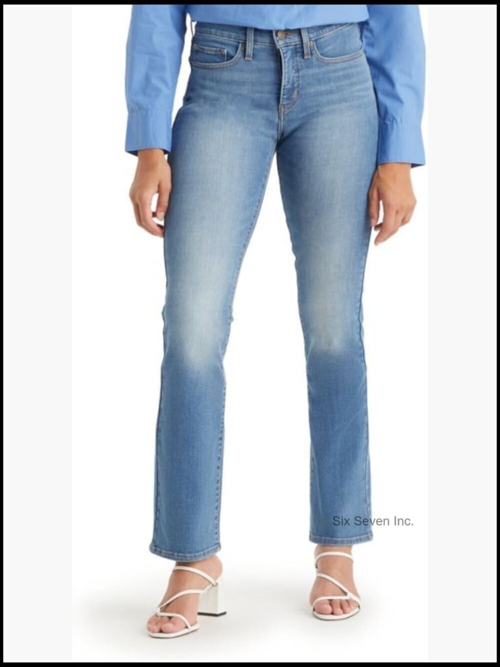 Plus-Size Shaping Bootcut Jeans Mid Rise Stretch Denim